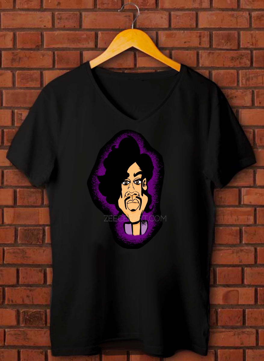Men's Prince Purple Rain Short Sleeve Graphic Crewneck T-Shirt - Black S