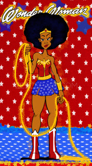 Black Wonder Woman 12 x 18 Print