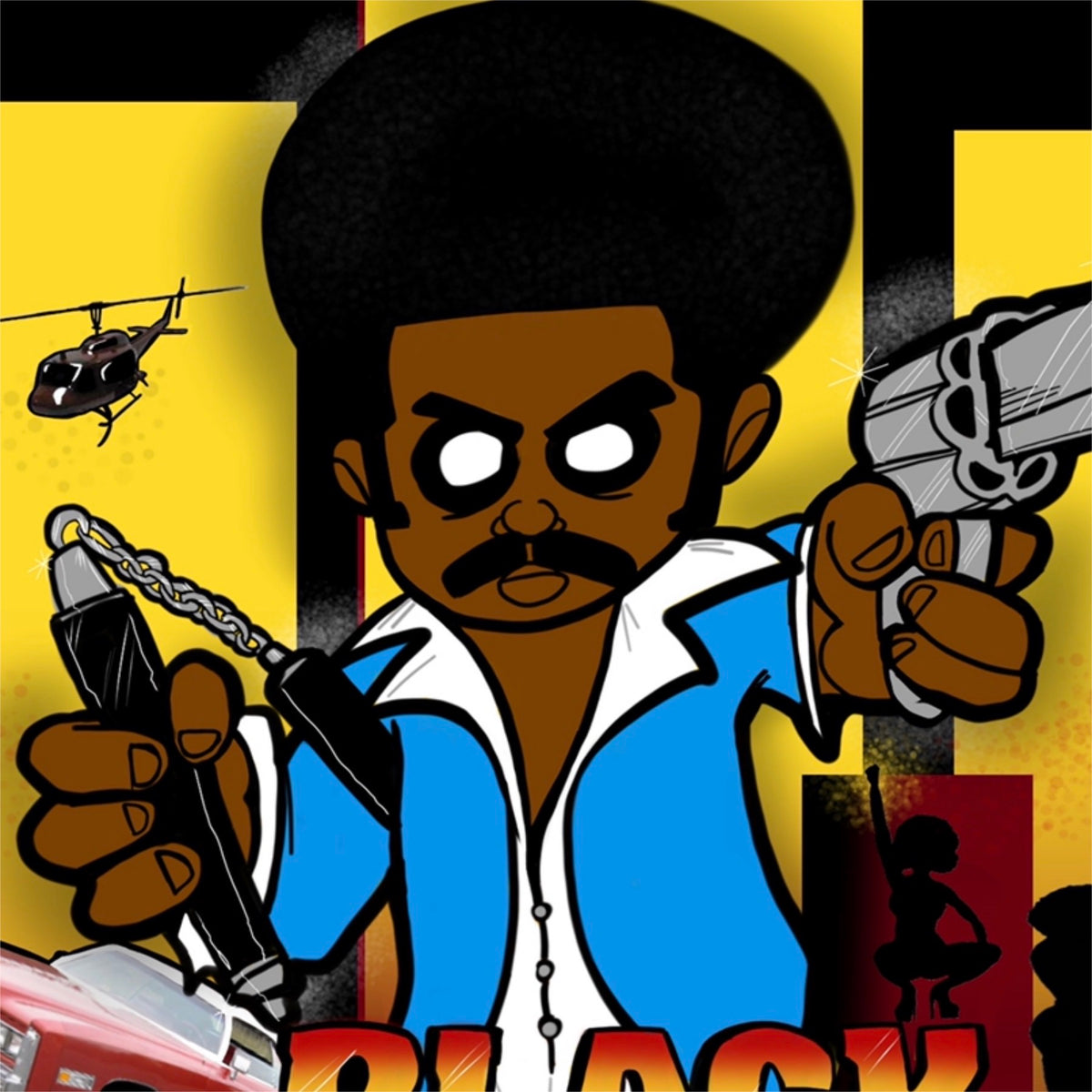 Black Dynamite (12 x 18) Print – Zee Cee Art