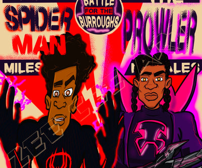 Miles Morales vs The Prowler  Premier Poster original art