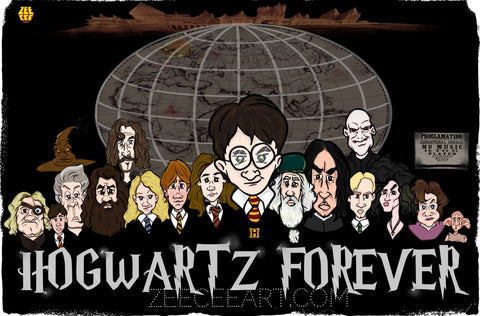 Hogwartz Forever (19 x 13) Print